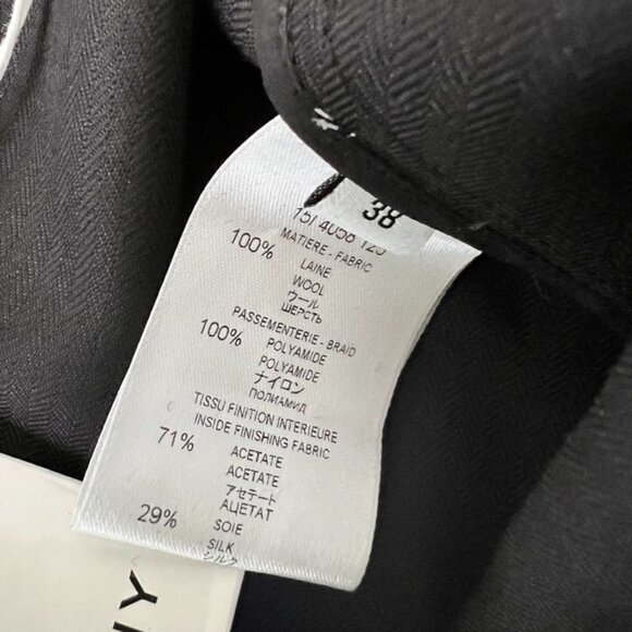 Givenchy black wool midi ruffle side skirt size 38 - Picture 5 of 5